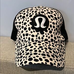 Lululemon Black and White Polka Dot Cap